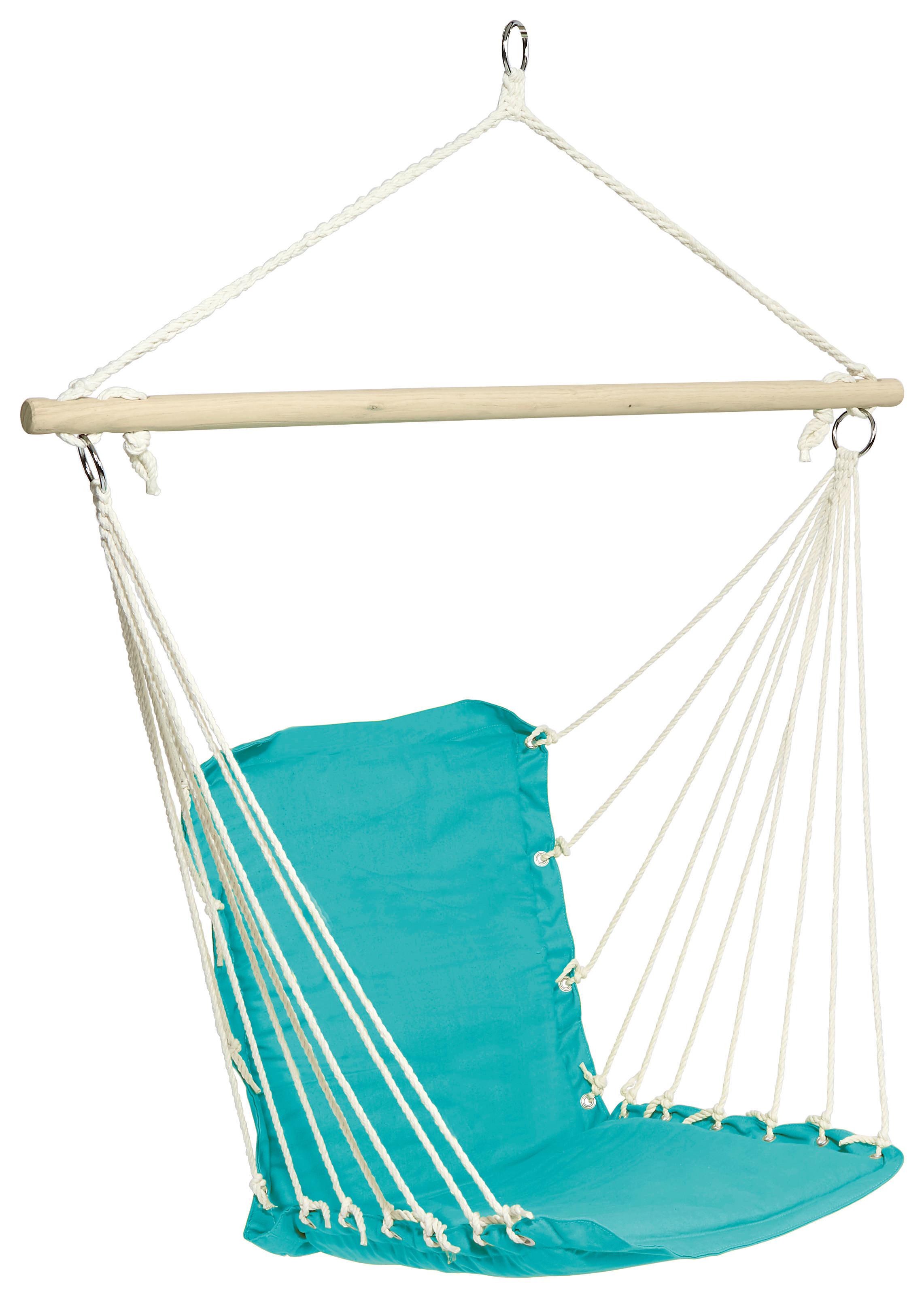 Hängesessel Relaxe Türkis für Deckenmontage Bis 100 Kg - Türkis, KONVENTIONELL, Textil (47/100cm) - Ondega
