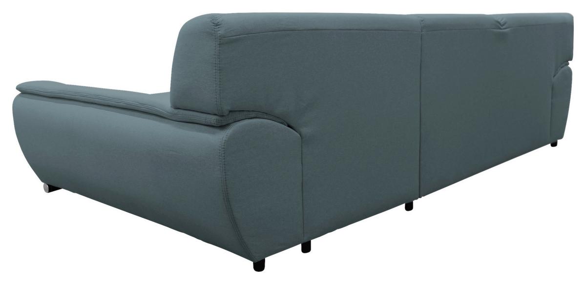 Veratti New Blau Inkl. Schlaffunktion Ottomane Rechts - Blau/Silberfarben, Design, Textil (281/167cm) - MID.YOU