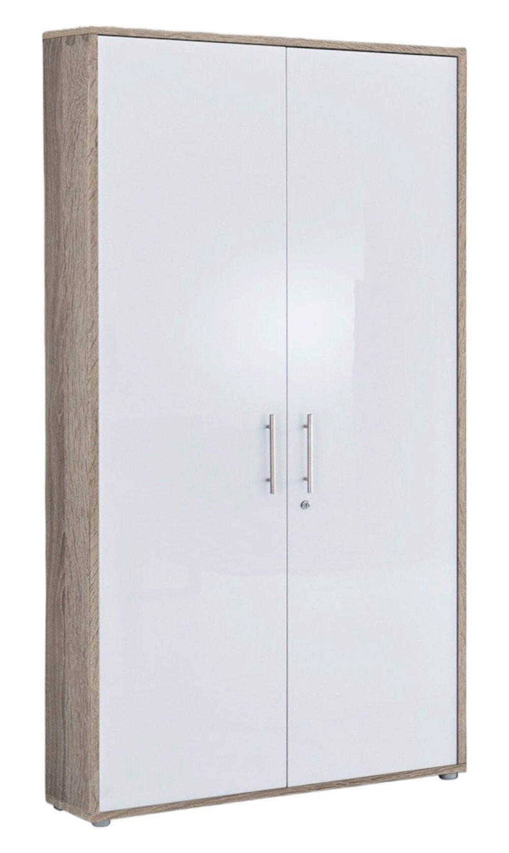 Aktenschrank Office Edition Weiß Hg/Eiche Dekor B: 84,4cm