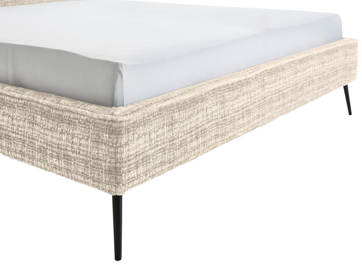 Polsterbett Infinity Liberty Beige 180x200cm - Beige/Schwarz, MODERN, Textil (180/200cm) - Livetastic