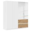 Drehtürenschrank Costa Weiß Eiche Artisan Dekor - Eiche Artisan/Weiß, MODERN, Holzwerkstoff (181/197/54cm) - Rauch Möbel