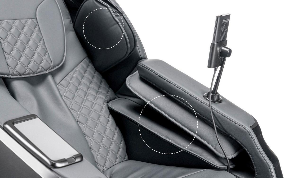 MASSAGESESSEL Schwarz B: 76cm - Schwarz, Basics, Kunststoff/Textil (76/113/155-175cm) - iRest