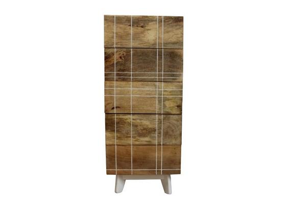 Highboard Mango 45 cm - Naturfarben/Weiß, KONVENTIONELL, Holz/Holzwerkstoff (45/110/40cm) Highboard Mango 45 cm - Naturfarben/Weiß, KONVENTIONELL, Holz/Holzwerkstoff (45/110/40cm)