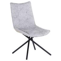 Stuhl Kora - Schwarz/Grau, MODERN, Textil/Metall (51/87/60cm) - MID.YOU