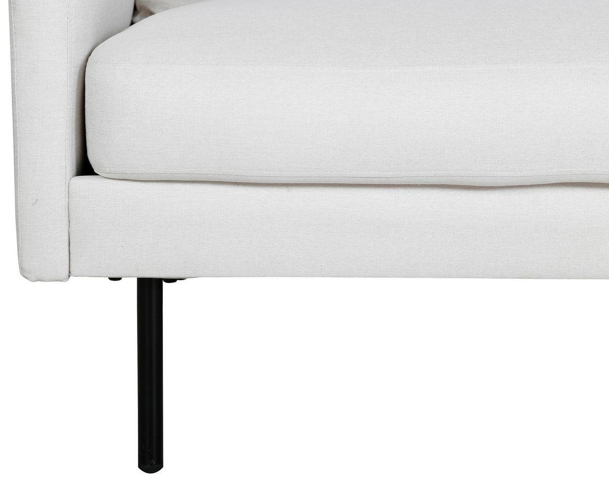 2-sitzer-sofa Zoom - Creme/Schwarz, Design, Textil/Metall (180/78/80cm) - Livetastic