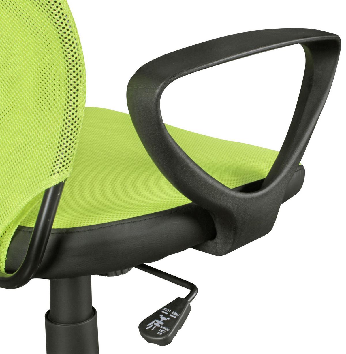 Otočná stolička pre dieťa Kika zelená - limetková/čierna, Modern, kov/plast (60/105/60cm) - MID.YOU
