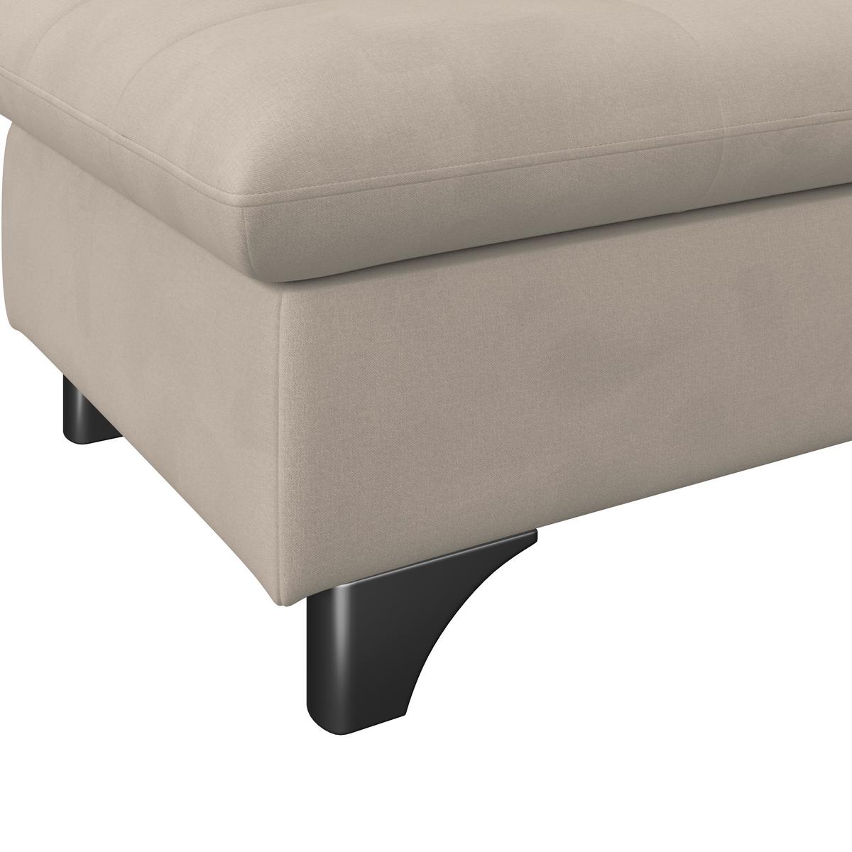 Hocker Gemini Naturfarben, B: 108cm - Chromfarben/Naturfarben, KONVENTIONELL, Textil (108/46/108cm)