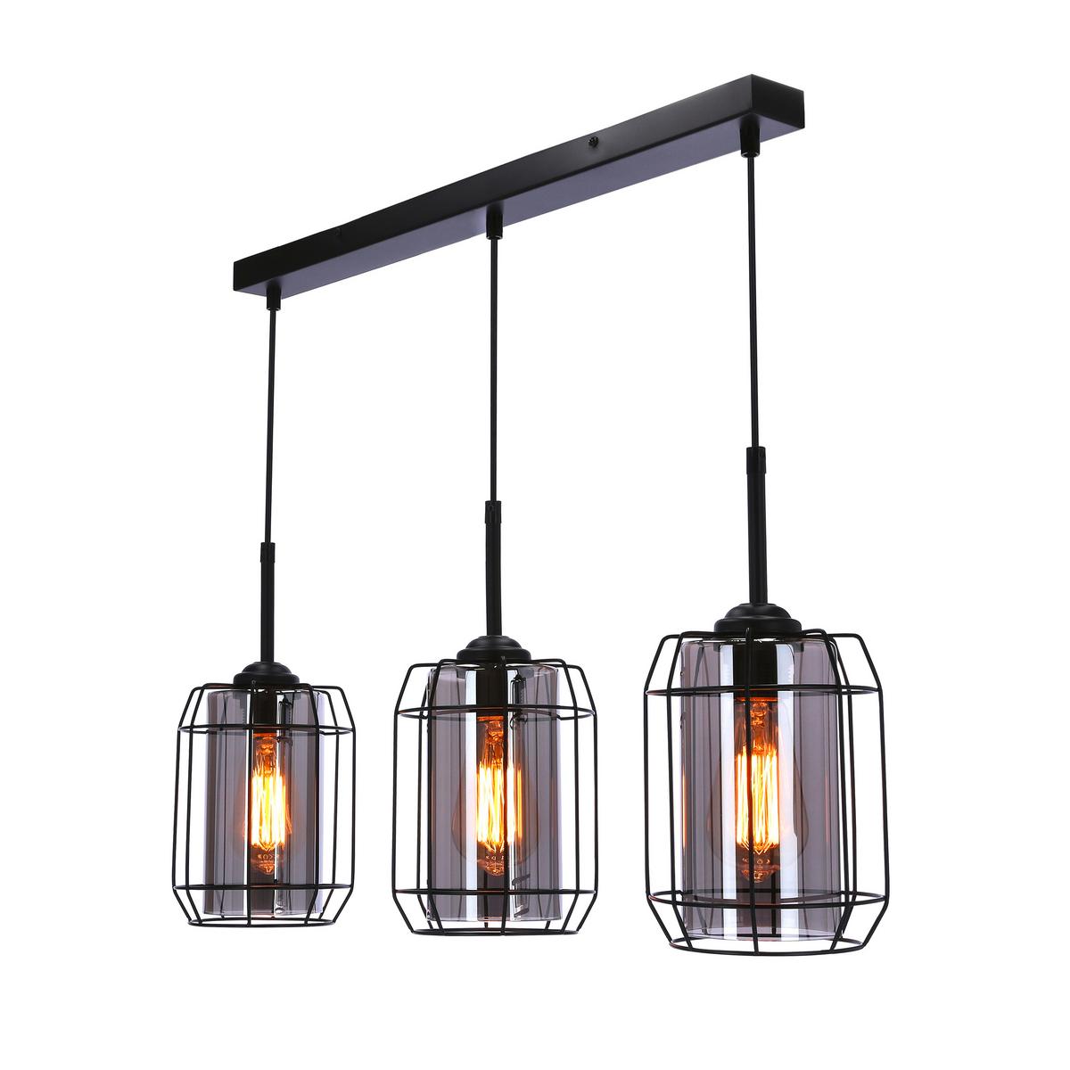 Pendelleuchte 33-084535 Jonera - Schwarz, Design, Metall (67/15/110cm)