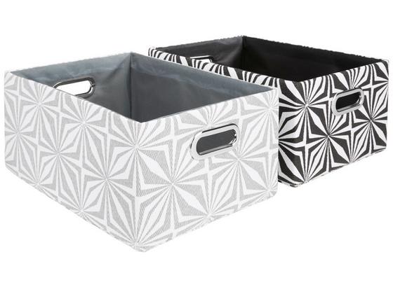 Regalkorb Style L - Schwarz/Grau, KONVENTIONELL, Karton/Textil (36/16/26cm) Regalkorb Style L - Schwarz/Grau, KONVENTIONELL, Karton/Textil (36/16/26cm)