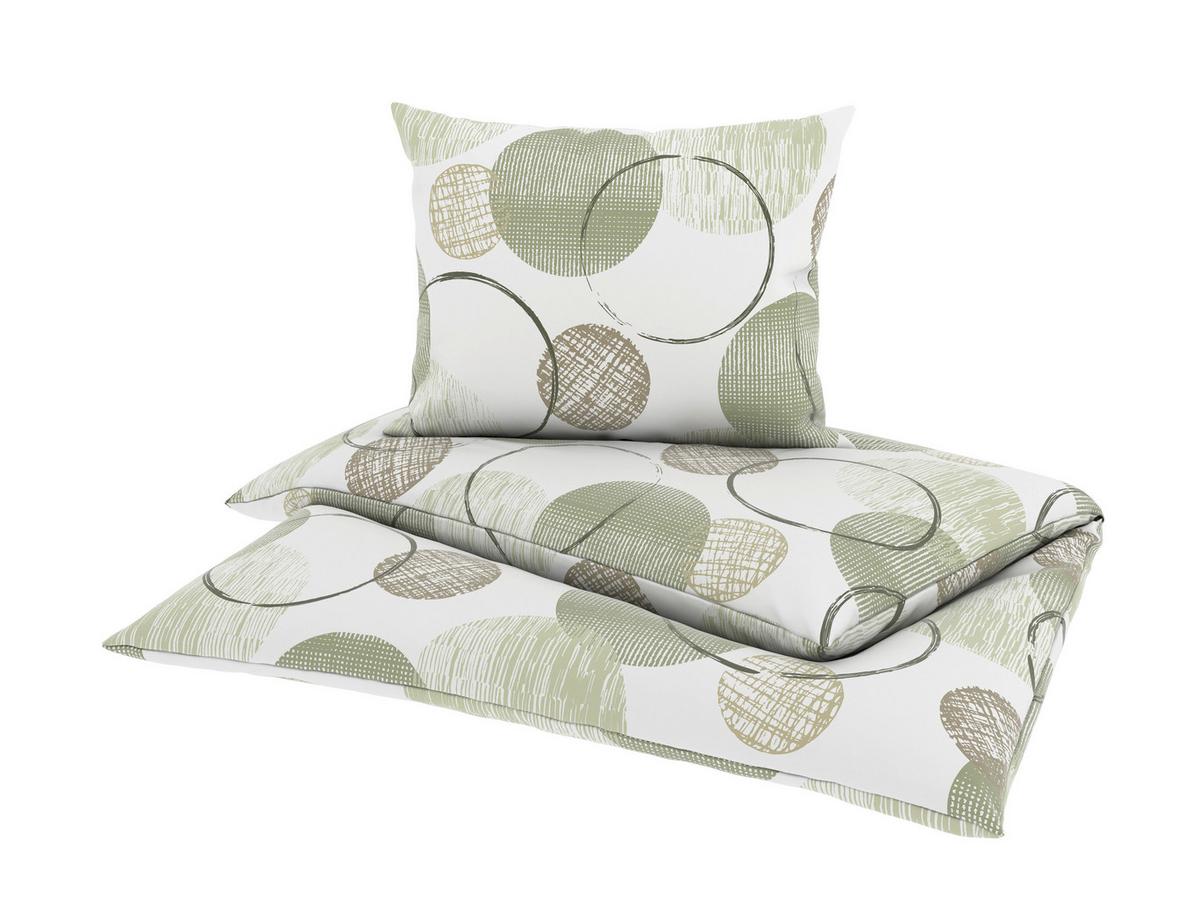 Ágyneműhuzat-garnitúra Sandra - taupe/zöld, Modern, textil - Luca Bessoni