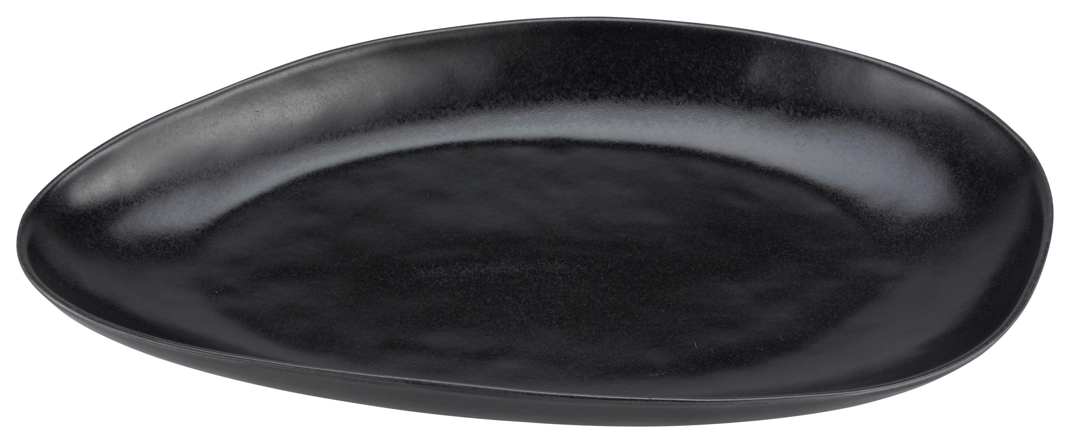 Servírovacia Tácka Gourmet-Xl, Ø: 39cm - čierna, Moderný, keramika (39/22/4cm) - Premium Living