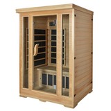 Infrarot Wärmekabine Nordic Star B/H/T: 124/190/116cm - Naturfarben, KONVENTIONELL, Glas/Holz (124/190/116cm)