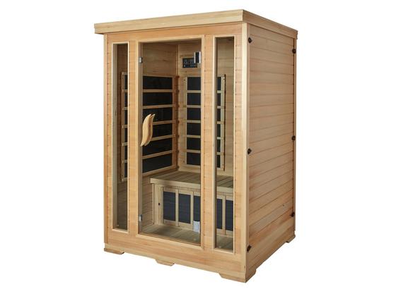 Infrarot Wärmekabine Nordic Star B/H/T: 124/190/116cm - Naturfarben, KONVENTIONELL, Glas/Holz (124/190/116cm)