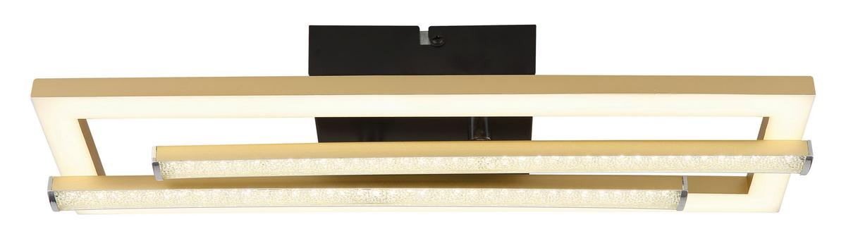 LED-Deckenleuchte 672843g - Klar/Goldfarben, Design, Kunststoff (40/37,5/6,3cm) - Globo