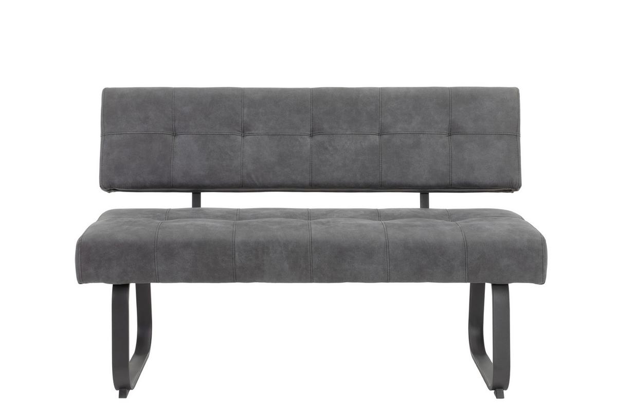 Tischgruppe Luise I G - Alteiche/Anthrazit, MODERN, Holzwerkstoff/Textil (120 - 160/76/80cm) - MID.YOU