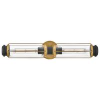 Fürdőszobai Falilámpa Hk-Masthead2-Hbbk - fekete/sárgarézszínű, Konventionell, üveg/fém (12,2cm) - Elstead Lighting