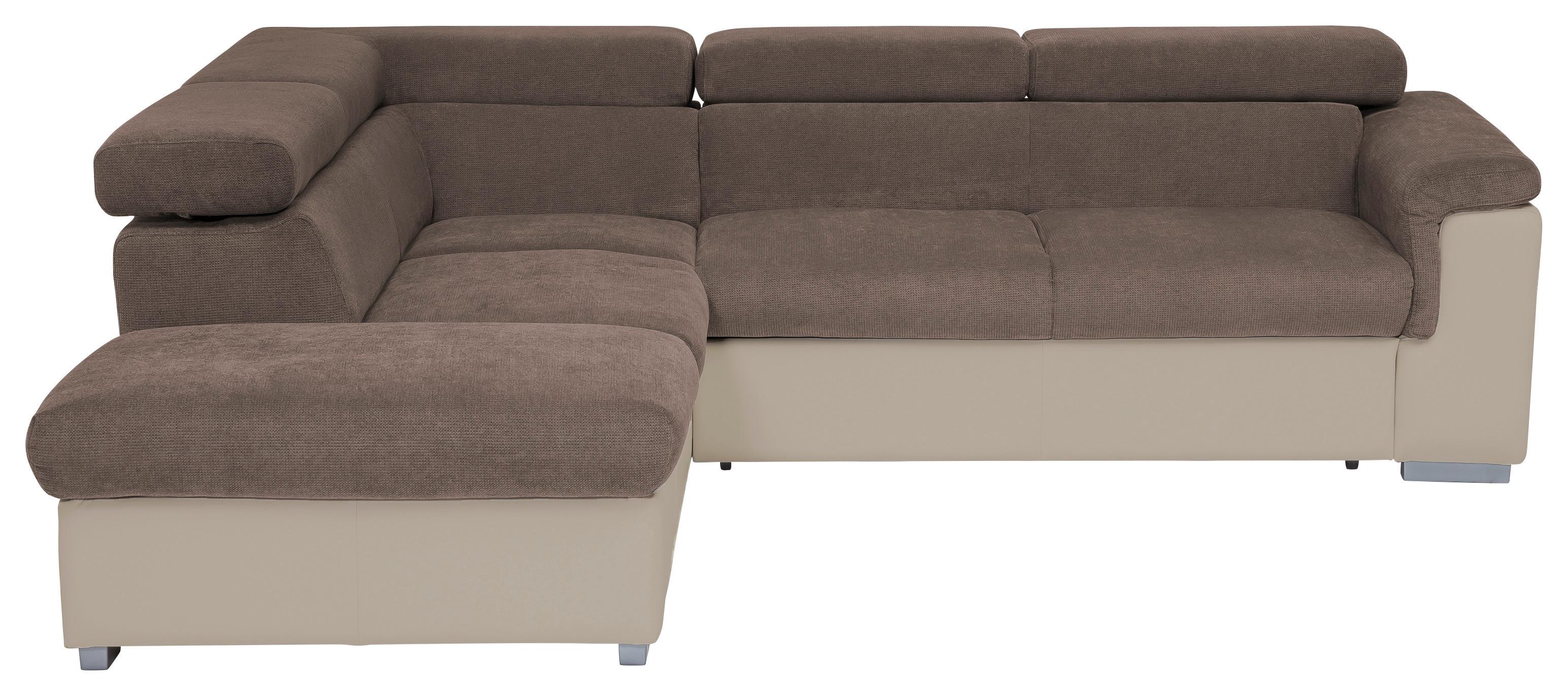 Ecksofa mit Schlaffunktion + Bettkasten Milla Taupe/Sand - Taupe/Sandfarben, Basics, Holz/Textil (217/252cm) - MID.YOU