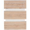 Garderobenpaneel Moya Weiß /Eichefarben B: 70 cm 6 Haken - Eichefarben/Weiß, MODERN, Holzwerkstoff/Kunststoff (70/99/2cm)