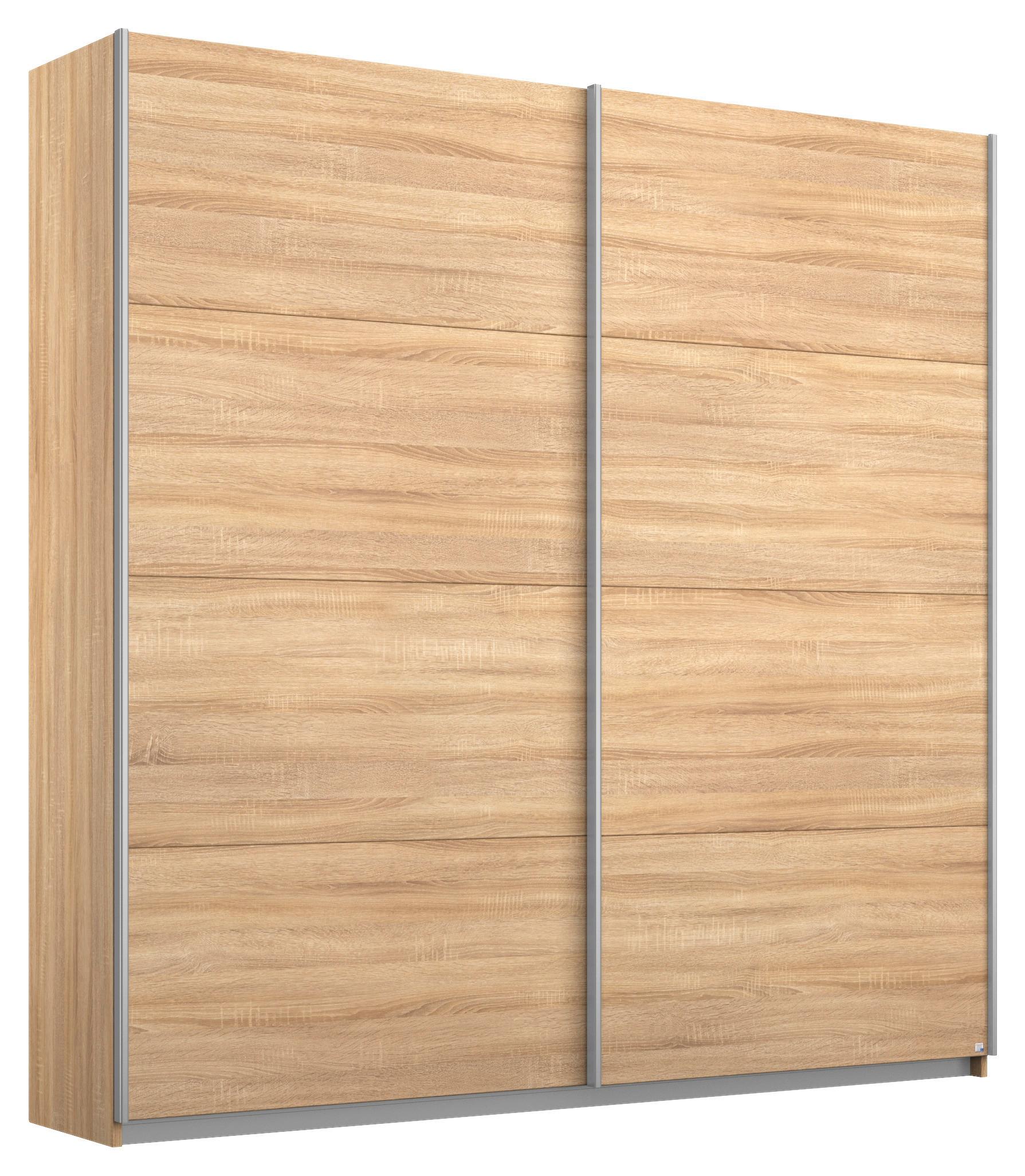 Skříň S Posouvacími Dveřmi Belluno 181 Cm - Sonoma dub/barvy hliníku, Moderní, kov/kompozitní dřevo (181/210/62cm) - MID.YOU