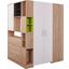 Sarokszekrény Box - tölgy színű/fehér, modern, faanyagok (120/205/150cm)