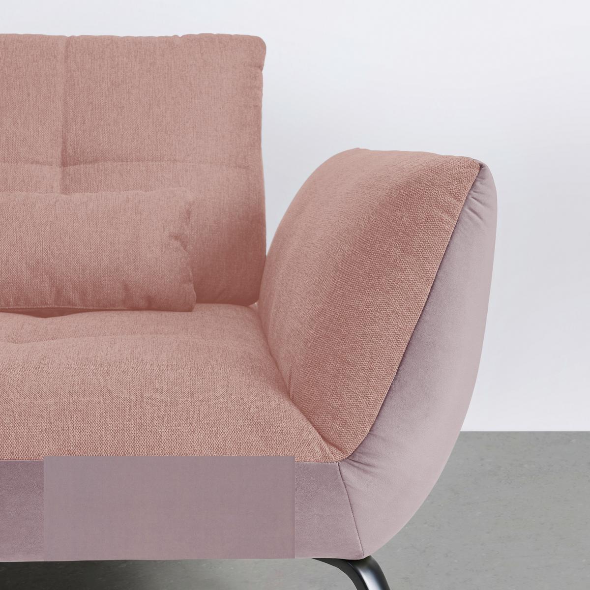Rohová sedačka TRENDY, levá, šeříková / růžová - růžová/černá, Moderní, kov/kompozitní dřevo (250/93/310cm) - Premium Living