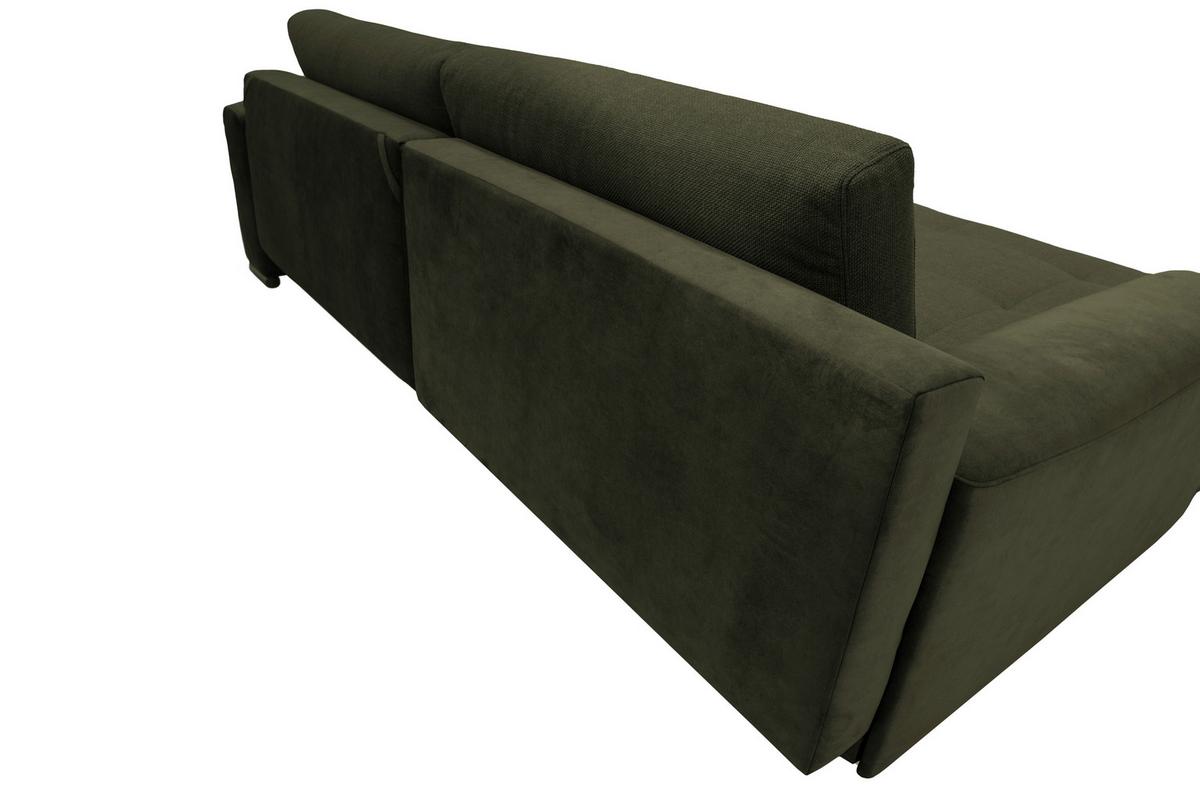 Ecksofa Larnaca, Olivgrün Schenkel: 177x269 cm - Chromfarben/Olivgrün, Design, Textil (177/269cm) - Livetastic