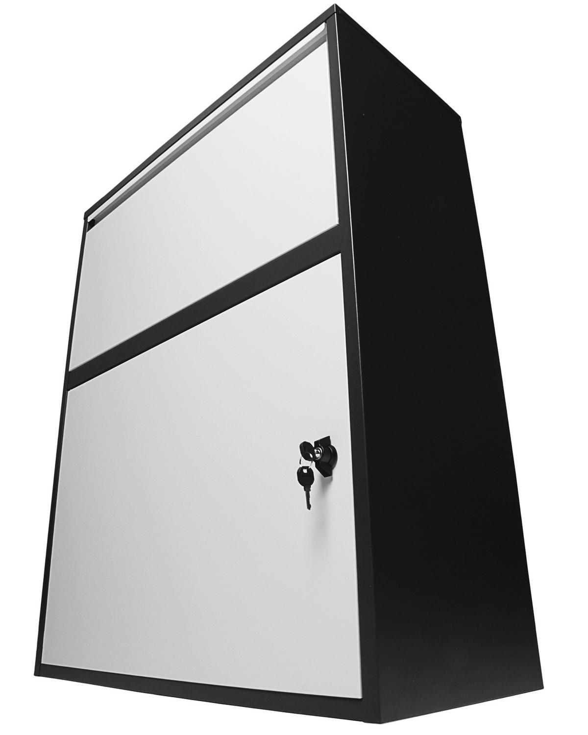 Paketbox Mit 2 Schlüsseln Grau/schwarz H: 103 Cm - Schwarz/Grau, Basics, Metall (82/103/38cm)