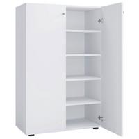 Schuhschrank Lona XL Weiß 2-Türig B: 70 cm - Schwarz/Weiß, KONVENTIONELL, Holzwerkstoff (70/110/39cm) - MID.YOU