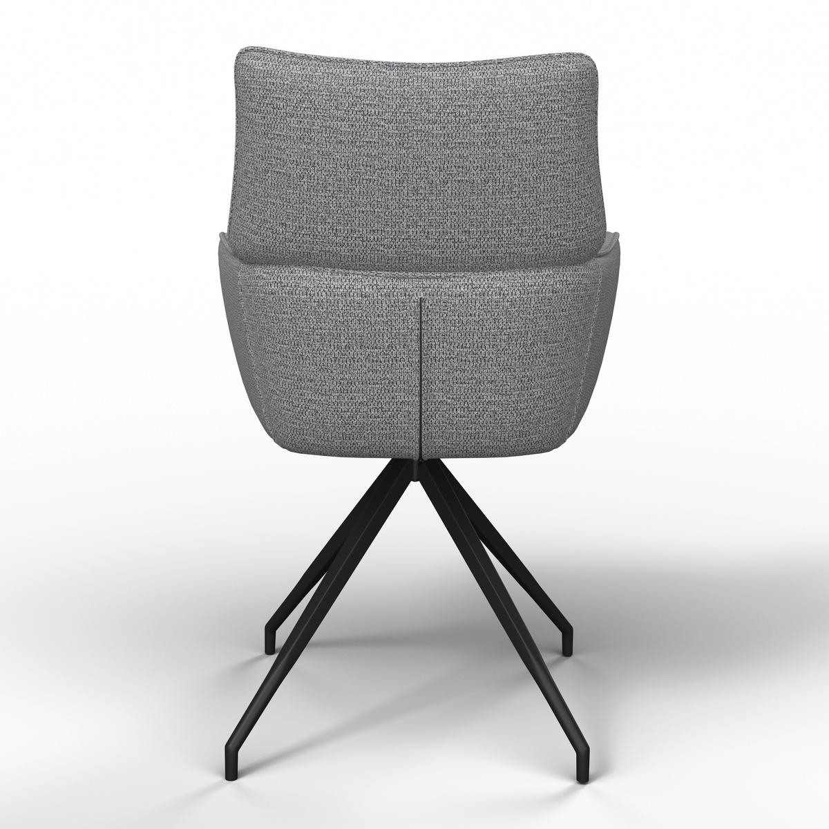 Stolička PAOLO sivá - čierna/sivá, Modern, kov/drevo (57/89/62cm) - Bessagi Home