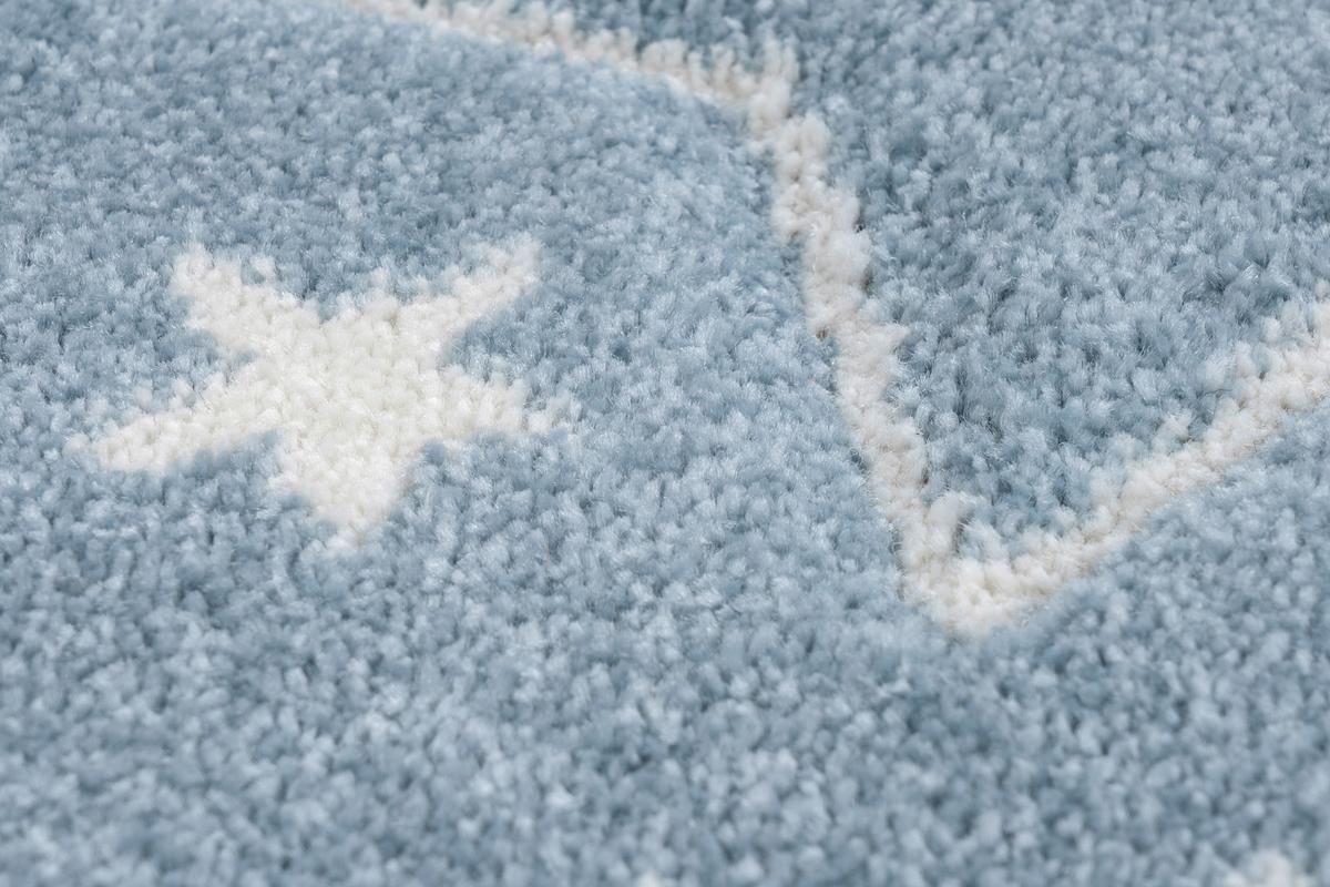 Kinderteppich Sterne Blau Tamworth 80x150 cm - Blau, Trend, Kunststoff (80/150cm) - Kayoom