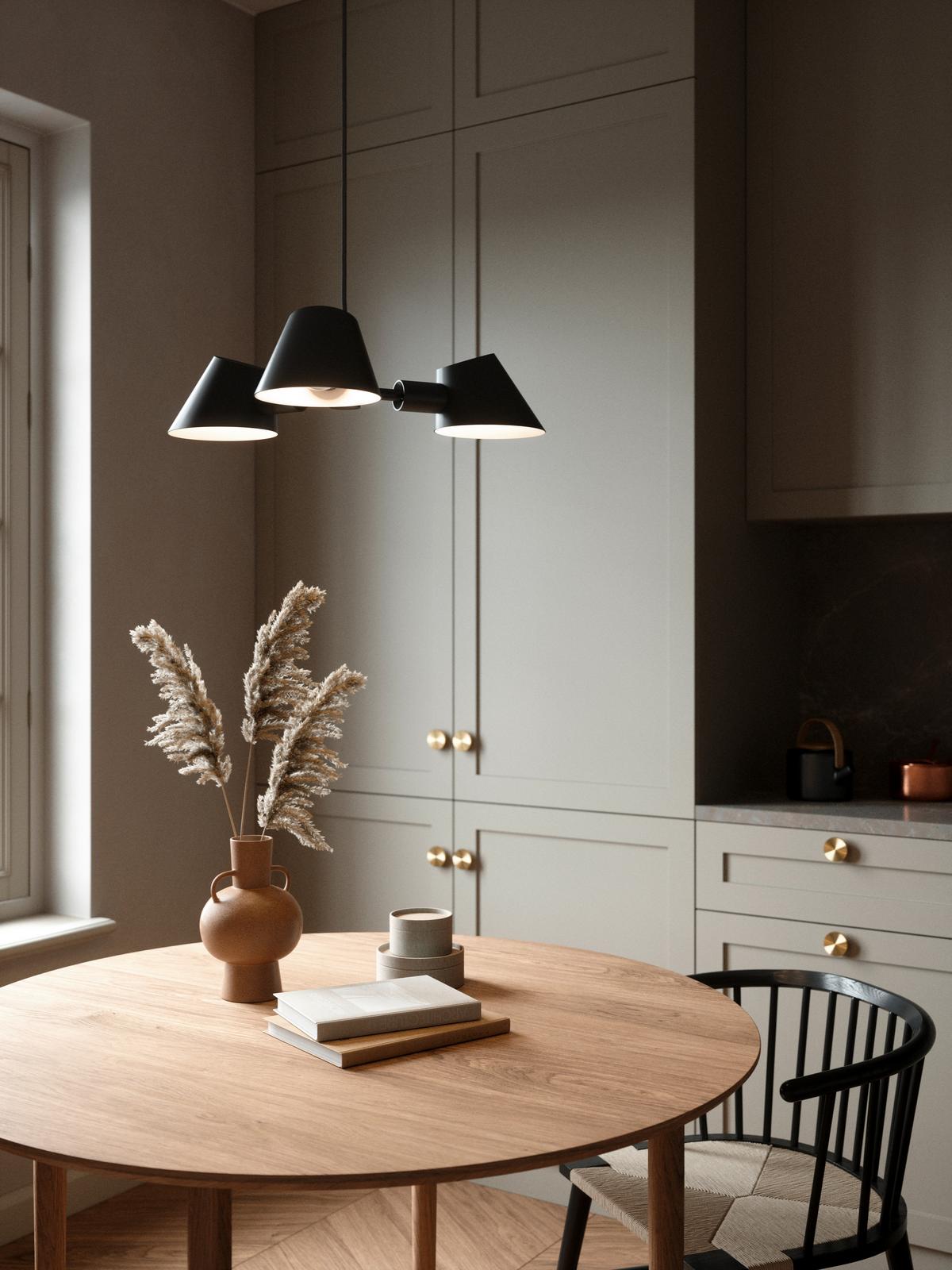 Hängeleuchte Stay Schwarz L: 60 cm - Schwarz, Design, Metall (60/12/100cm) - Nordlux
