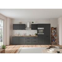 Küchenzeile Meran Ohne Geräte B: 360 Cm Grau/eiche Dekor - Eiche Wotan/Grau, LIFESTYLE, Holzwerkstoff (360cm) - Held