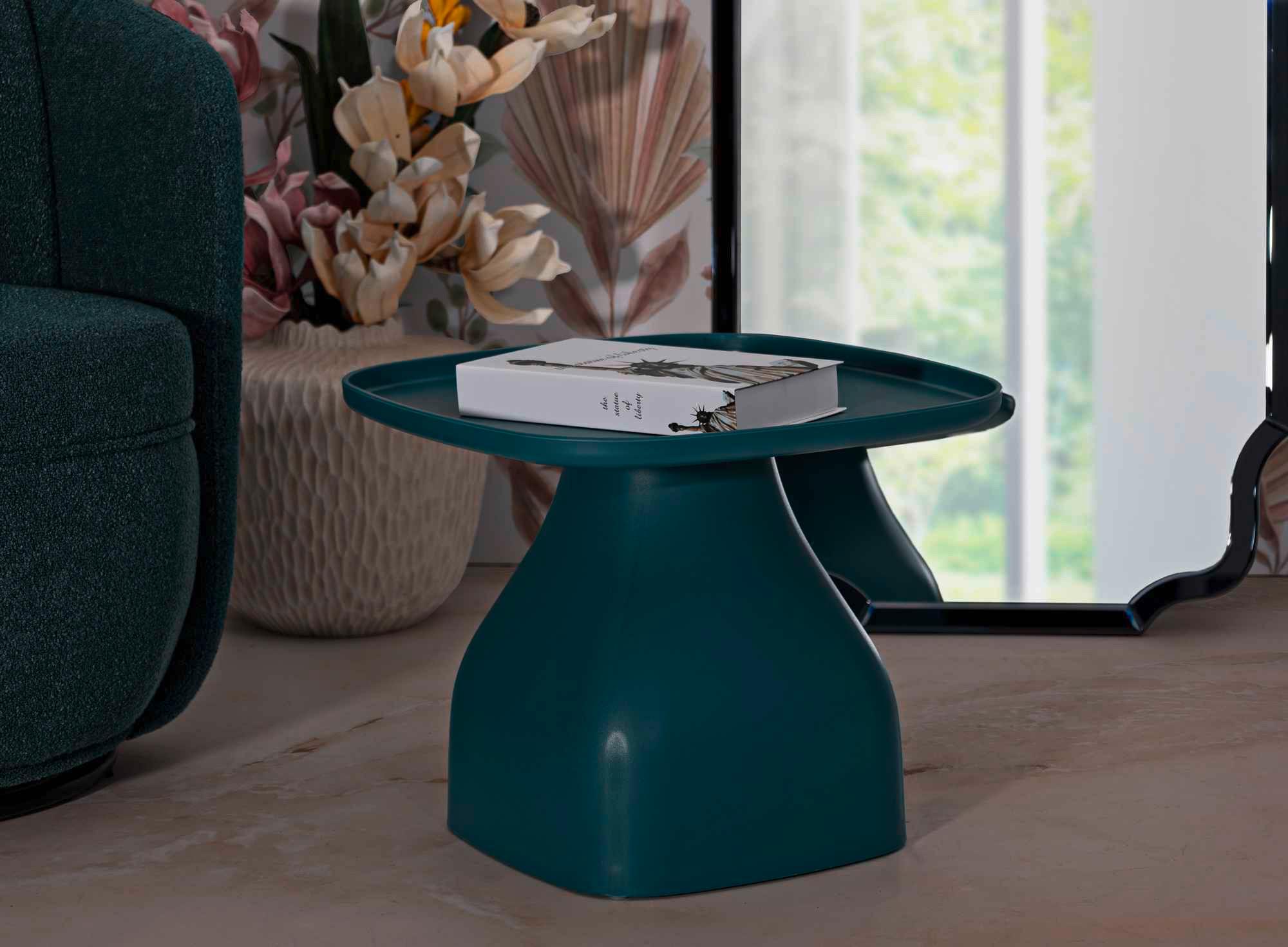 Couchtisch Gea Table Blau B: 48 cm - Blau, Basics, Kunststoff (48/38/48cm)