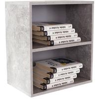 Hängeregal Elke B: 50 Cm Betonoptik 2 Fächer - Grau, MODERN, Holzwerkstoff (50/50/26cm)