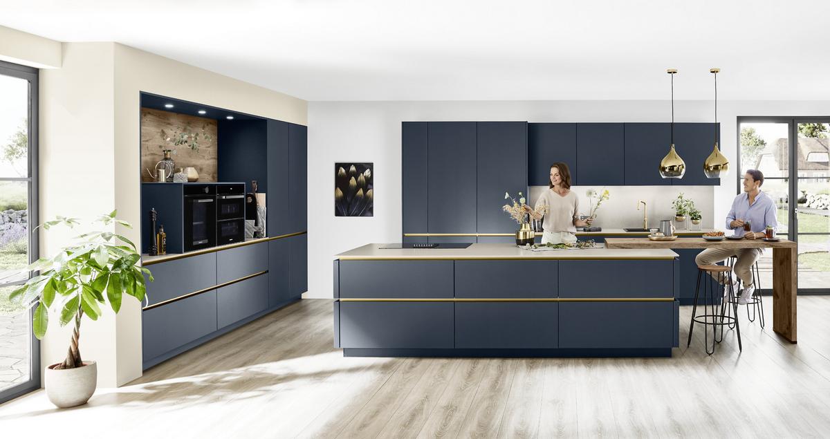 Einbauküche Eastbourne Frei Planbar Modern, Grifflos - MODERN, Holzwerkstoff - Vertico
