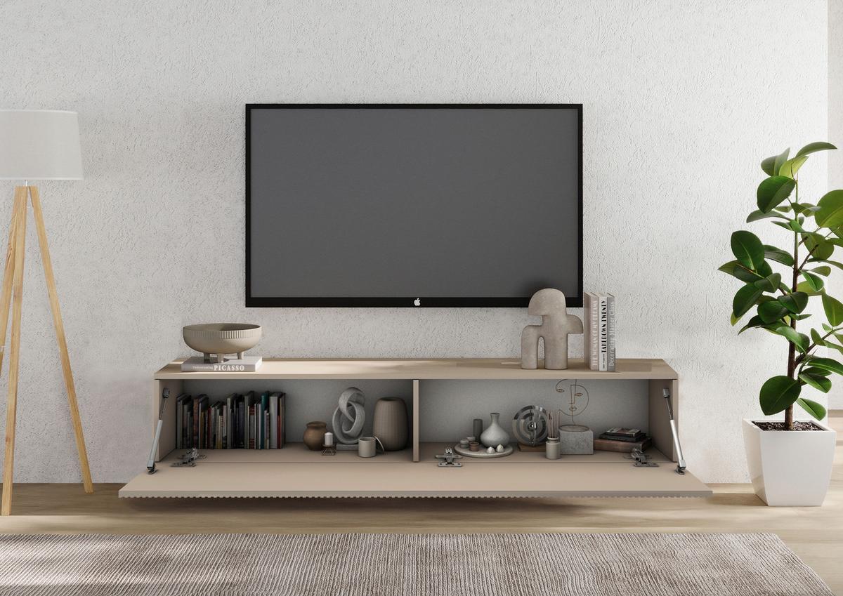 Lowboard Rio Kaschmir B: 160 Cm - Kaschmir, Design, Holzwerkstoff (160/29/30cm) - MID.YOU