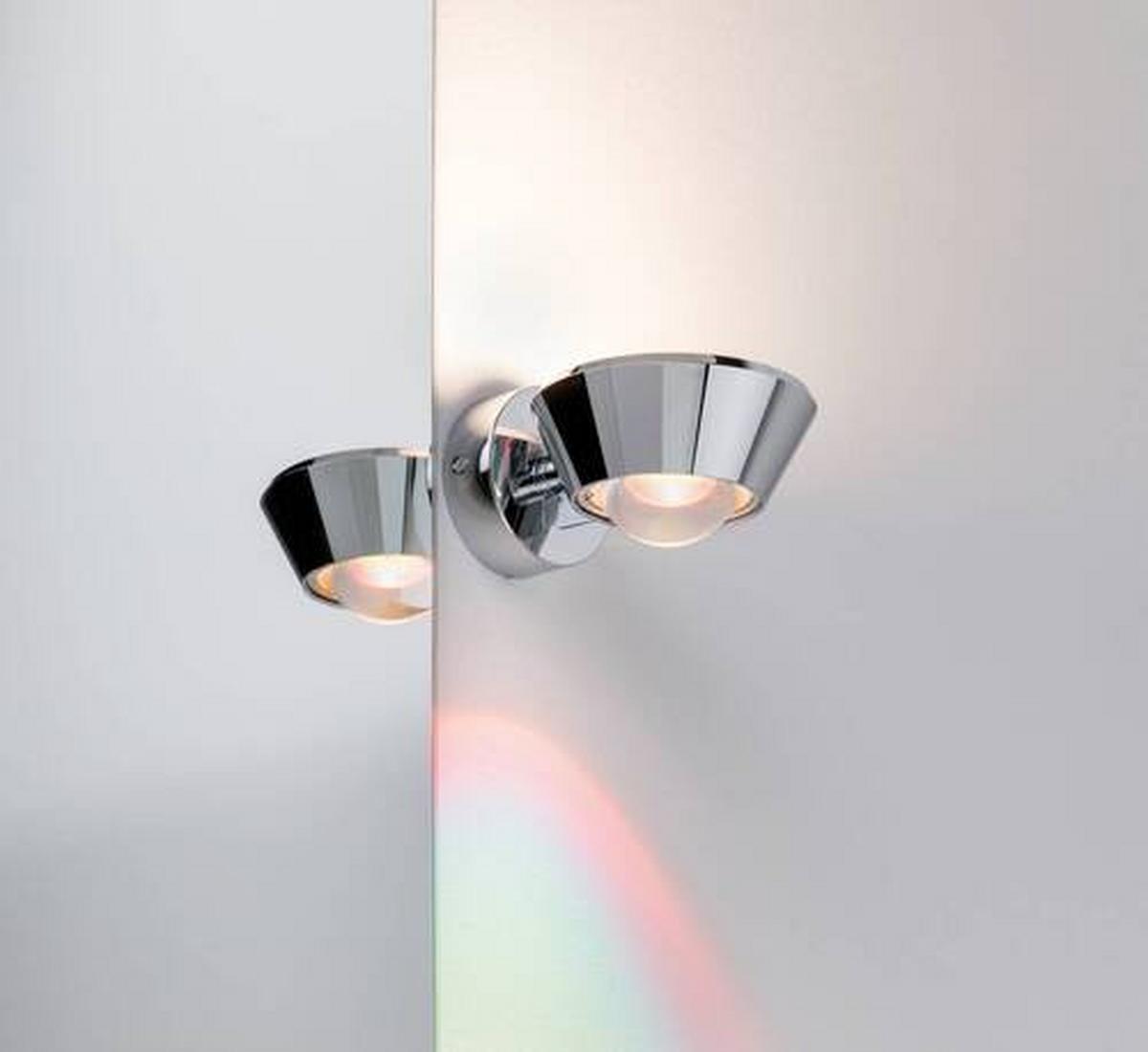LED-Wandleuchte Ip44 1-Flammig Chromfarben - Chromfarben, Basics, Kunststoff (8cm) - Paulmann