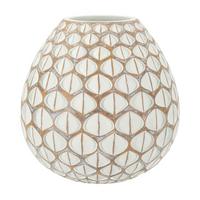 Vase Resin Tibet Weiß B: 27 Cm - Weiß, Basics, Kunststoff (27/27/27cm)