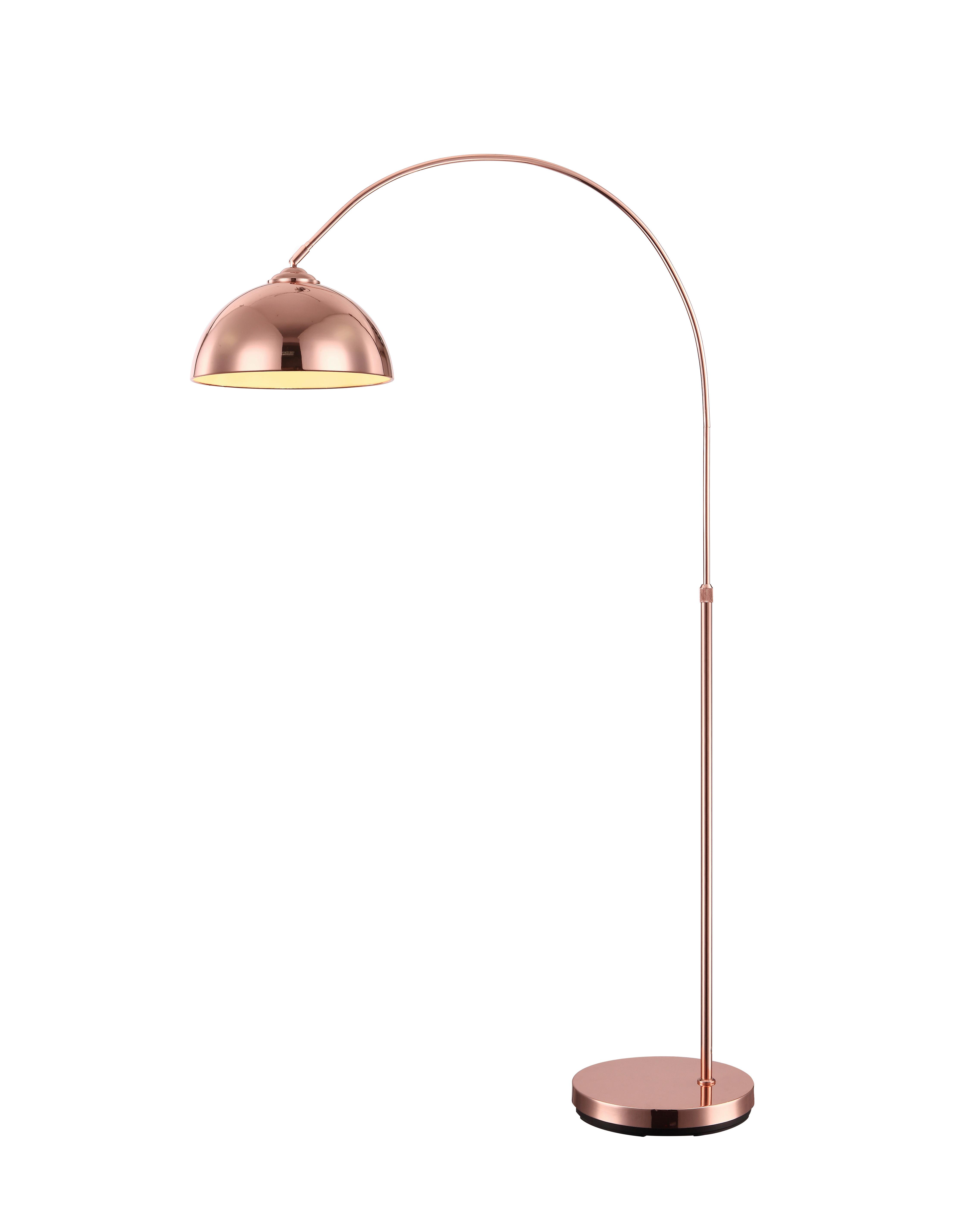 Bogenleuchte 58227c - Kupferfarben, Design, Kunststoff/Metall (92/30/196cm) - Globo