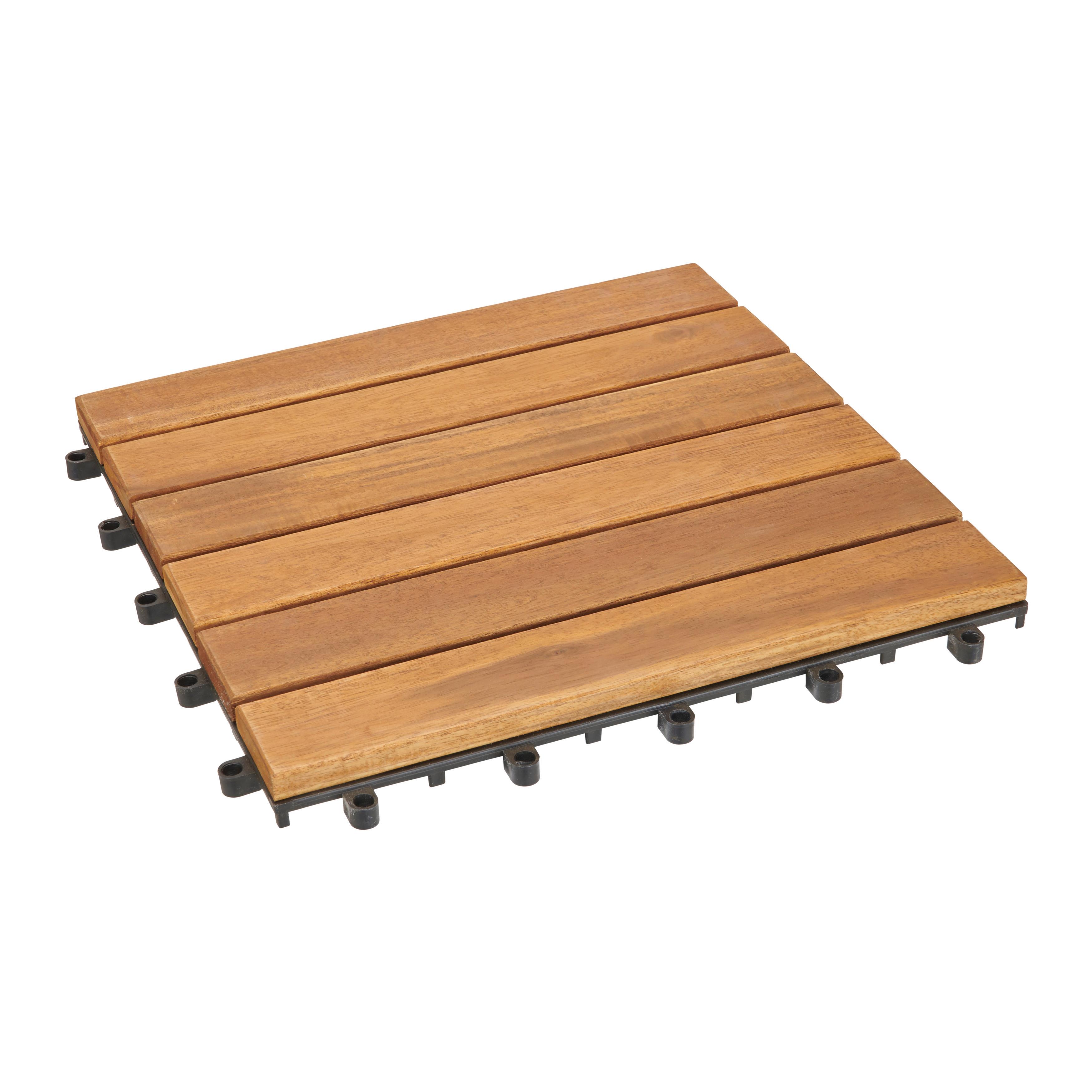 Terrassenfliese Rudi 30x30 cm Akazienholz