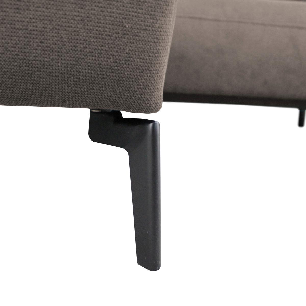 Ecksofa Prince Hellbraun S: 163x240 cm - Hellbraun/Schwarz, Design, Textil (163/240cm) - MID.YOU