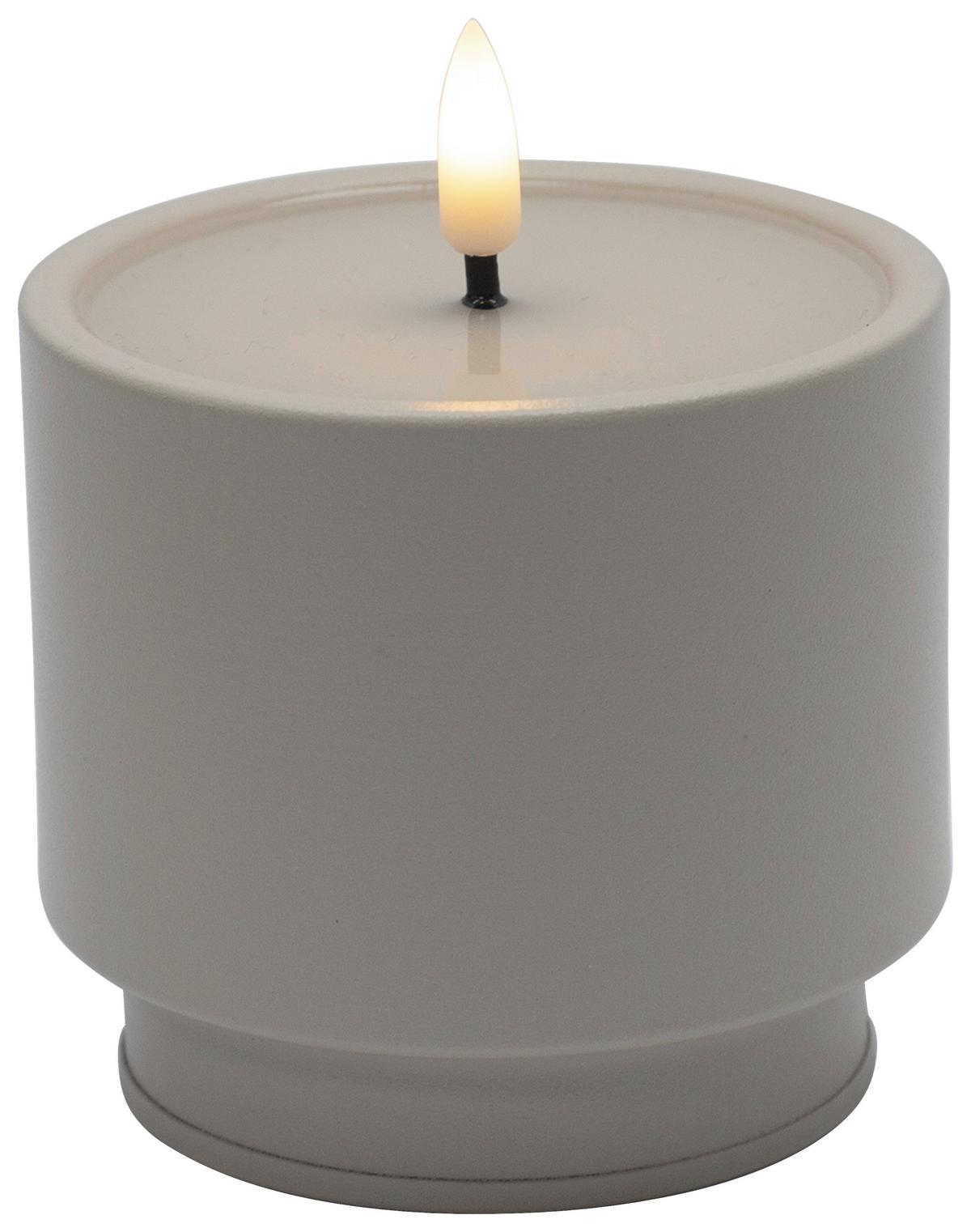 LED sviečka BELLY - oranžová/modrá, Moderní, kov/plast (9/8,5cm) - Mömax