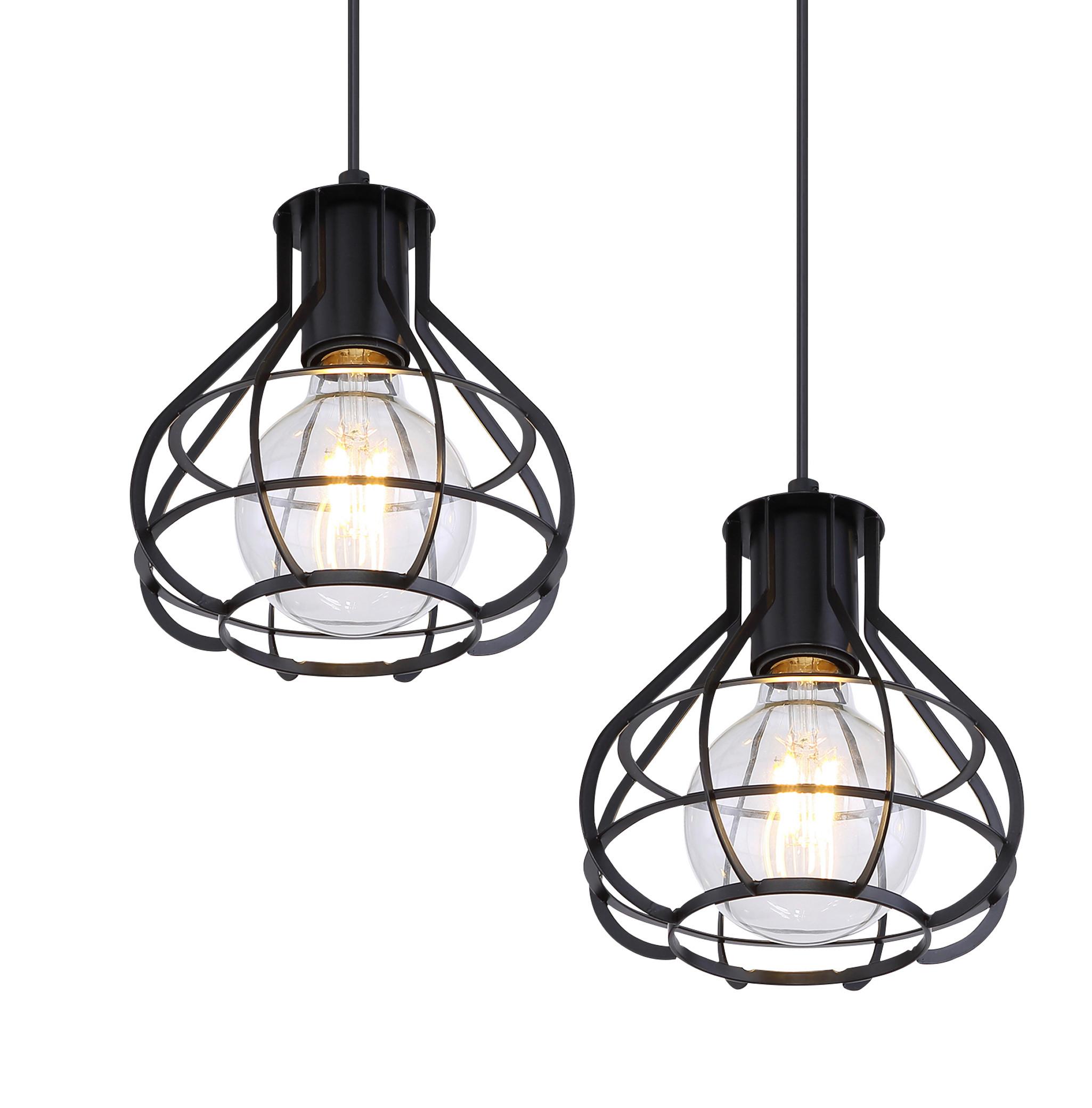 Deckenleuchte Clarista L: 80 Cm 4-Flammig - Schwarz, Trend, Metall (80/18/100cm) - Globo