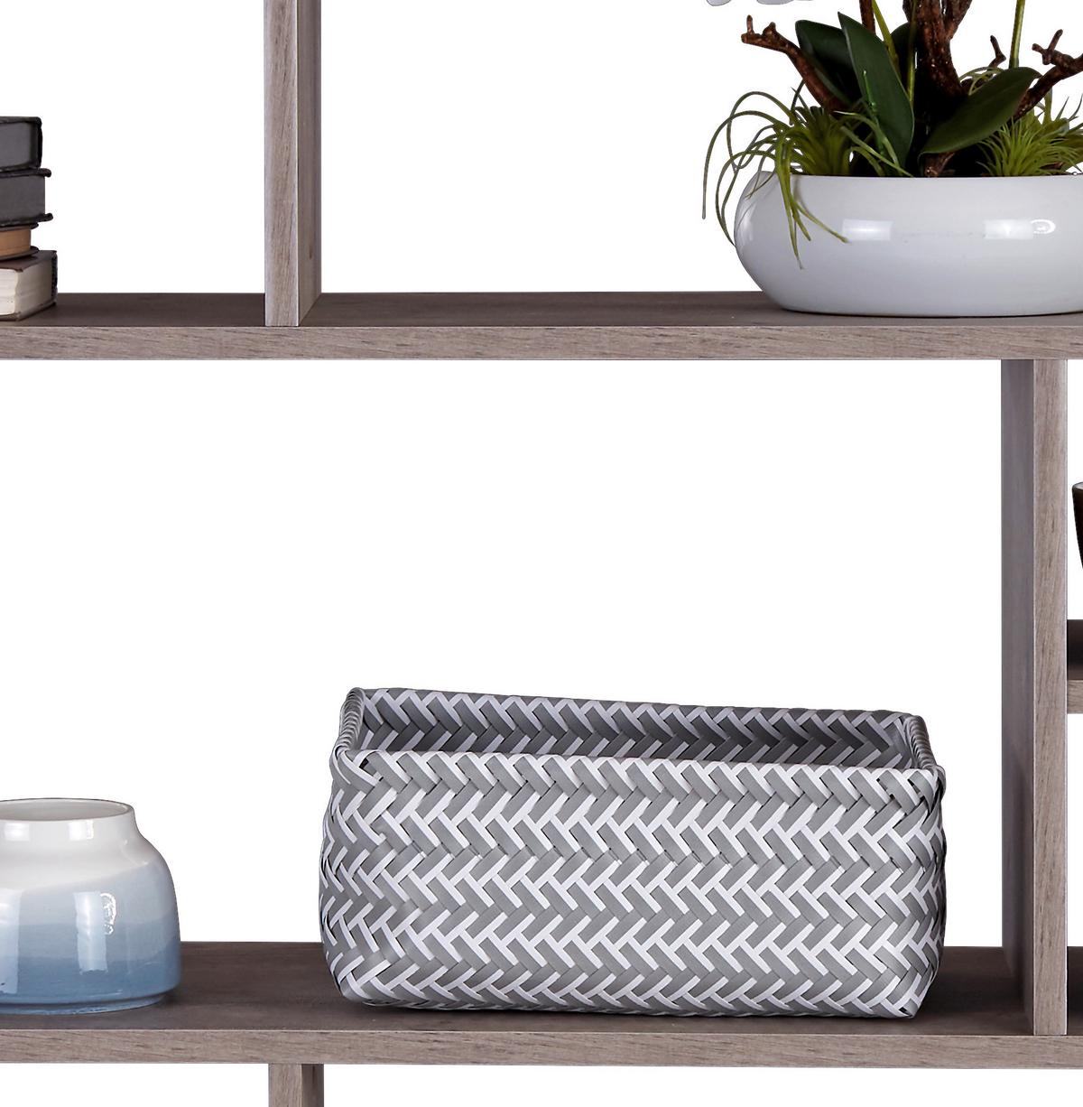 Regal mit Laden Meggy B 140cm, Ribbeck Eiche Dekor - Eiche grau, MODERN, Holz (140/184/32cm)