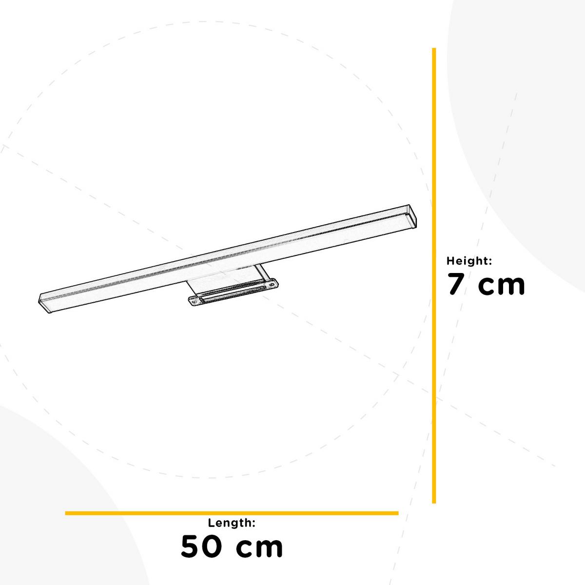 Bad-wandleuchte Victoria Ip44 Chromfarben L: 50 Cm - Chromfarben, Basics, Metall (50/7/7cm)