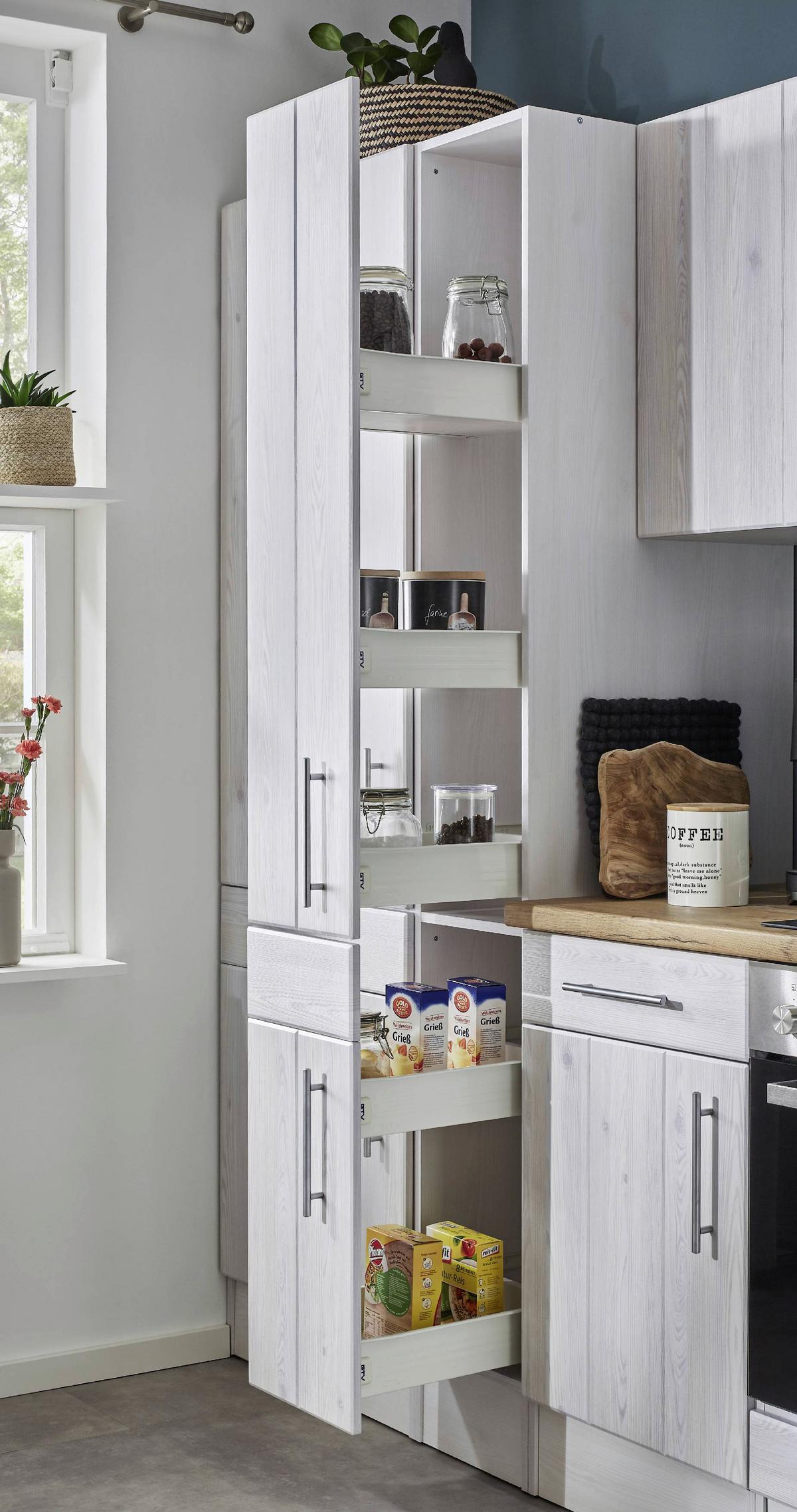 Küchenleerblock Anton Landhaus - Wildeiche/Lärchefarben, Basics, Holzwerkstoff (310cm) - Respekta