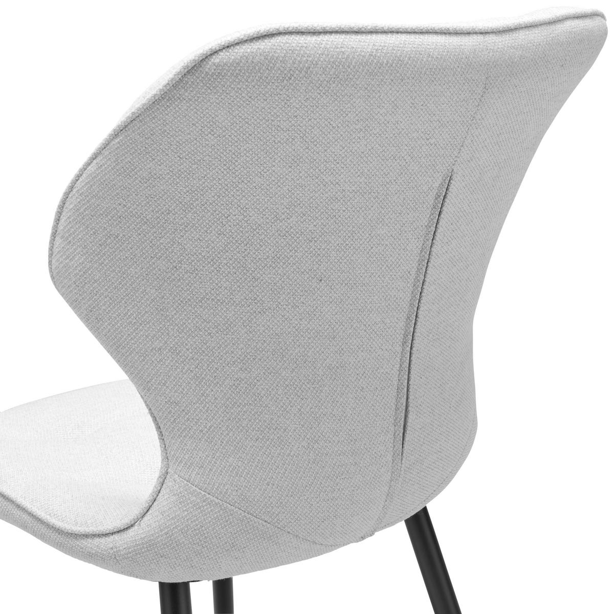 Stuhl Leana - Hellgrau/Schwarz, LIFESTYLE, Holz/Textil (47/82/59cm) - Livetastic