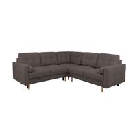 Ecksofa Noret, Grau S: 242x242 Cm - Buchefarben/Grau, Design, Textil (242/242cm) - MID.YOU