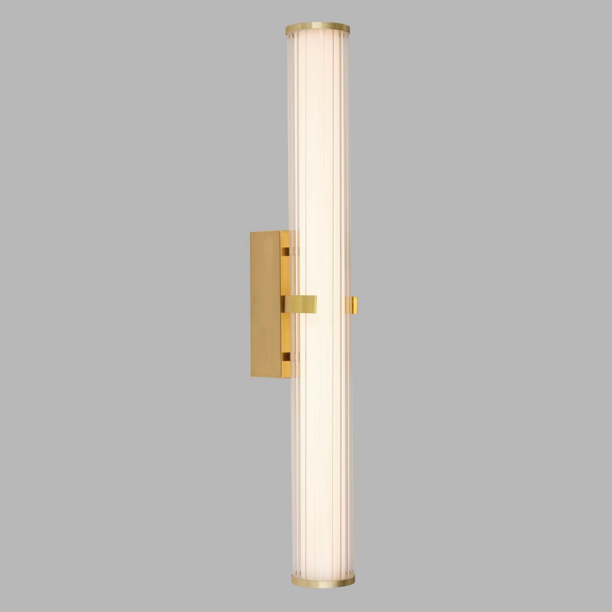 Badezimmer-Wandleuchte 63126-1go - Klar/Goldfarben, Design, Glas/Metall (90/63cm)