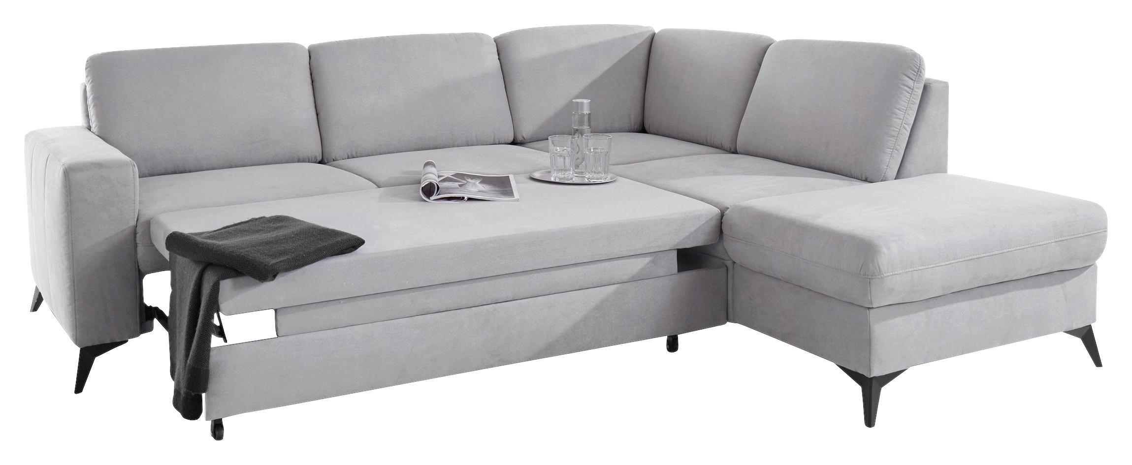 SEDACIA SÚPRAVA LOLLAND - čierna/svetlosivá, Modern, kov/textil (249/212cm)